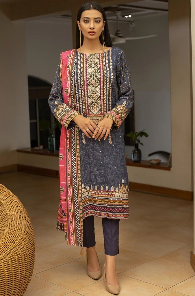 Ready To Wear Lakhany 3 Piece Embroidered Cottel Suit LSM-2487