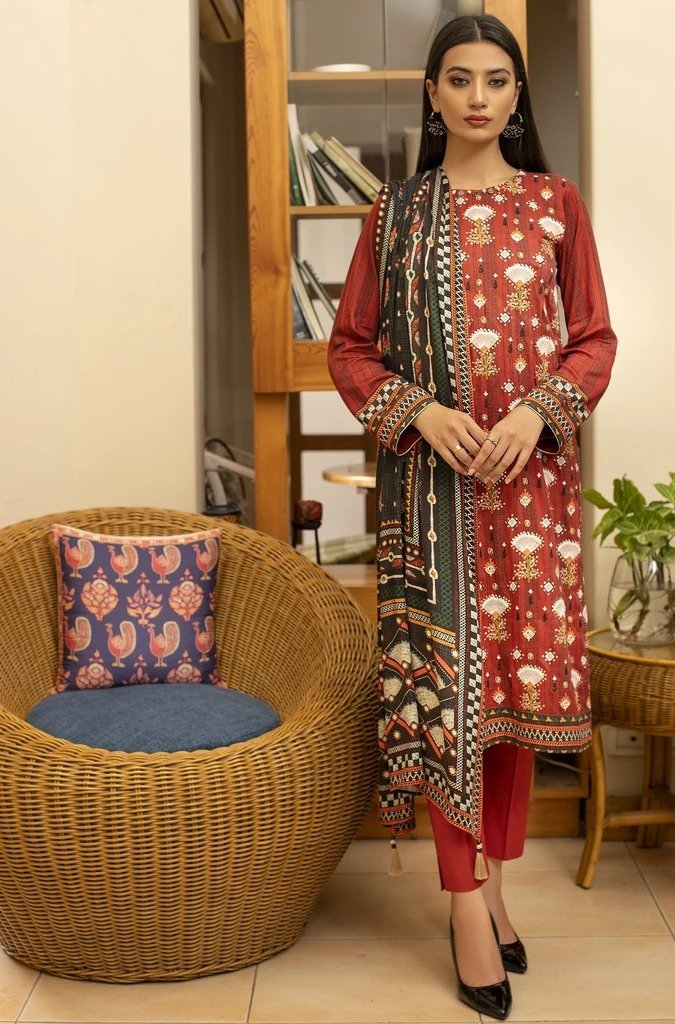 Ready To Wear Lakhany 3 Piece Embroidered Cottel Suit LSM-2485