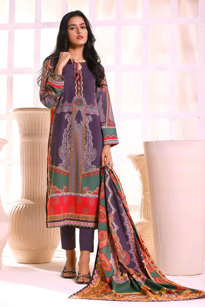 Gul Ahmed 3PC Linen Unstitched Digital Printed Suit WNS-12054 A