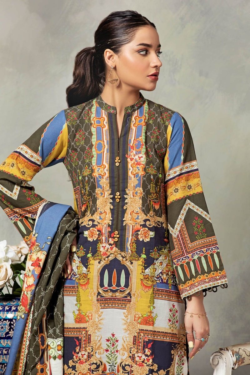 Gul Ahmed 3PC Khaddar Unstitched Printed Suit WNS-12068 B