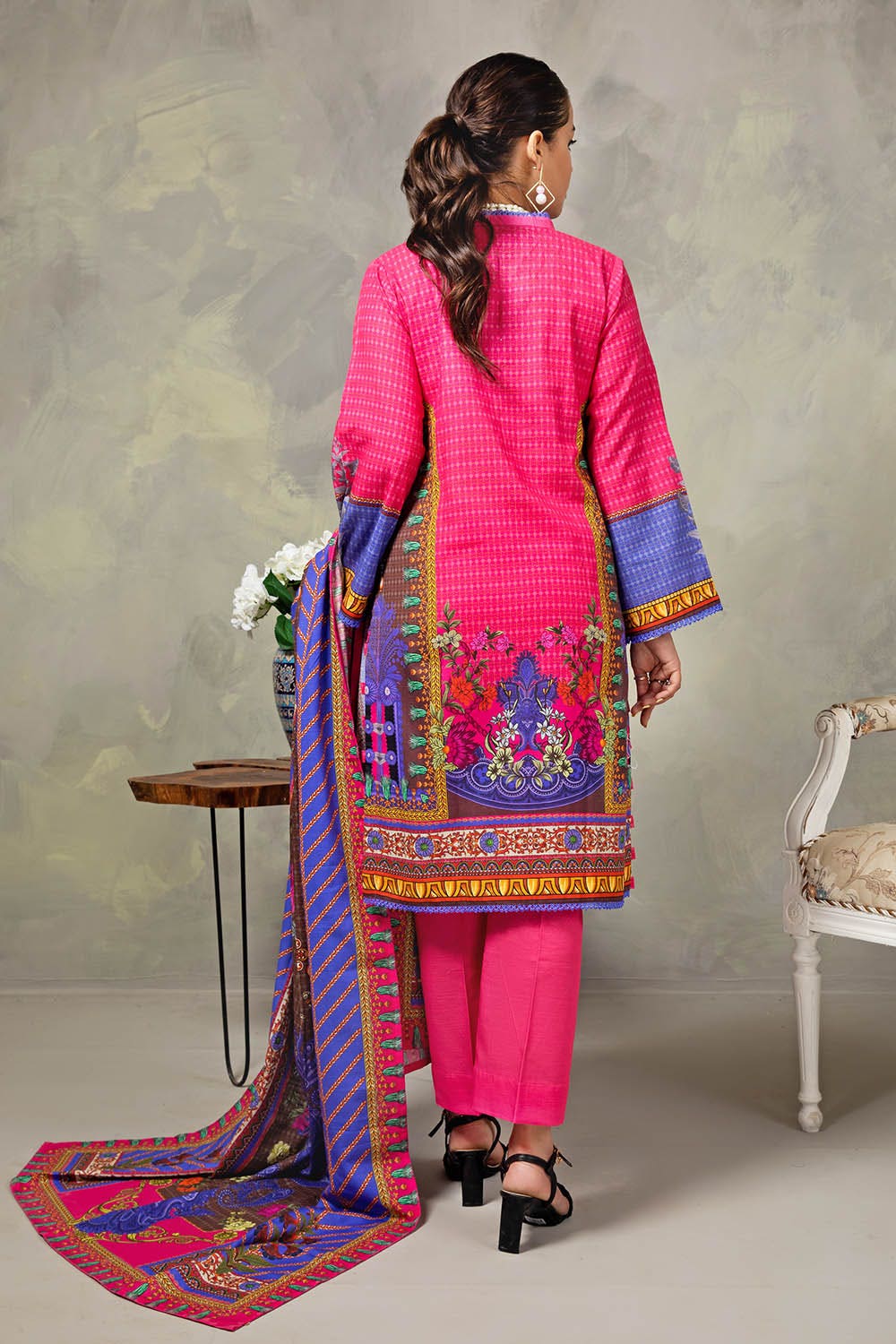 Gul Ahmed 3PC Khaddar Printed Stitched Suit WNS-12073 B