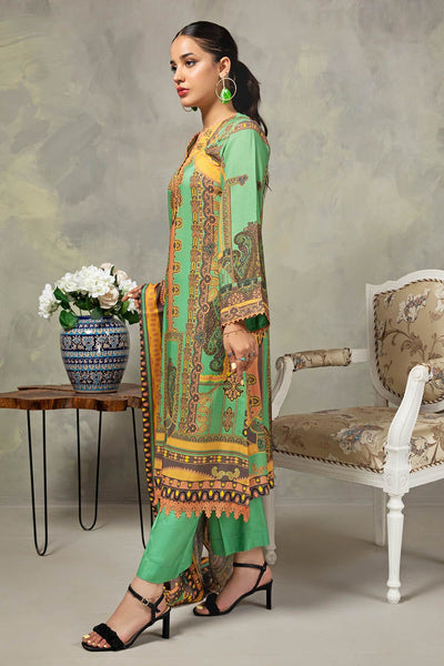 Gul Ahmed 3PC Unstitched Digital Printed Linen Shawl Suit WNS-12084