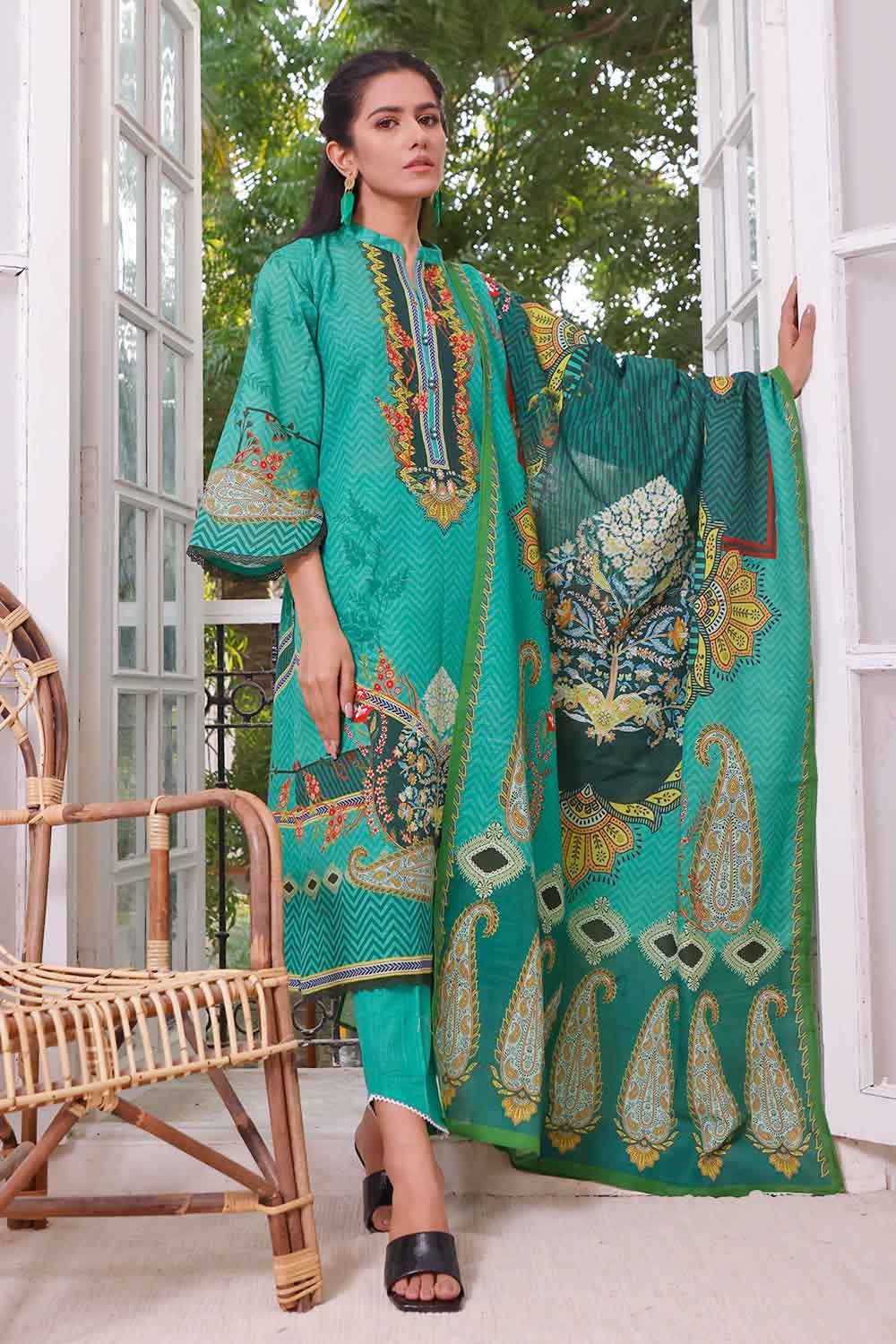 Gul Ahmed 3PC Printed Khaddar Stitched Suit WNS-12102