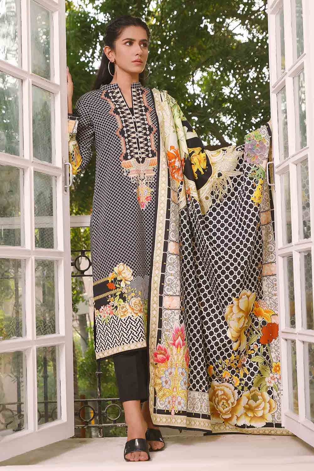 Gul Ahmed 3PC Printed Khaddar Stitched Suit WNS-12115