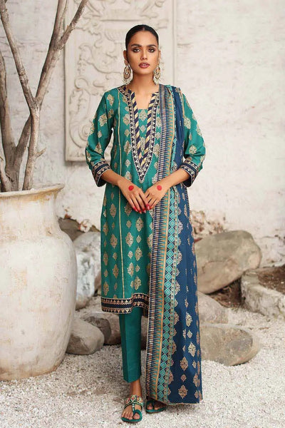 Gul Ahmed 3PC Unstitched Winter Cotton Suit WS-12001 A
