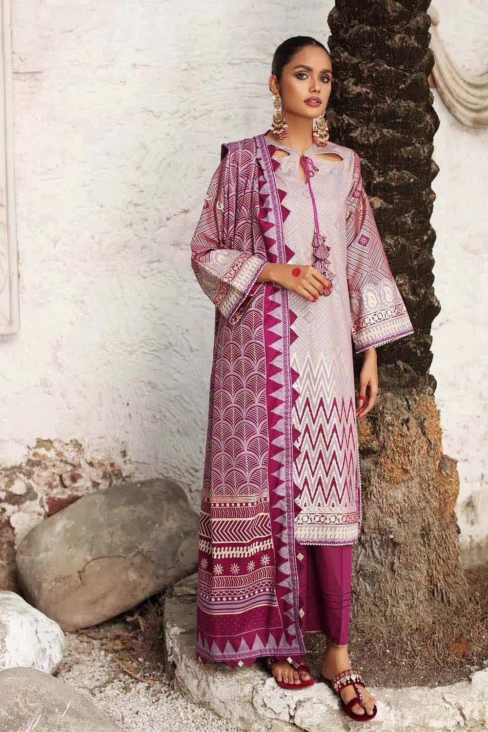 Gul Ahmed 3PC Unstitched Winter Cotton Suit WS-12002 B
