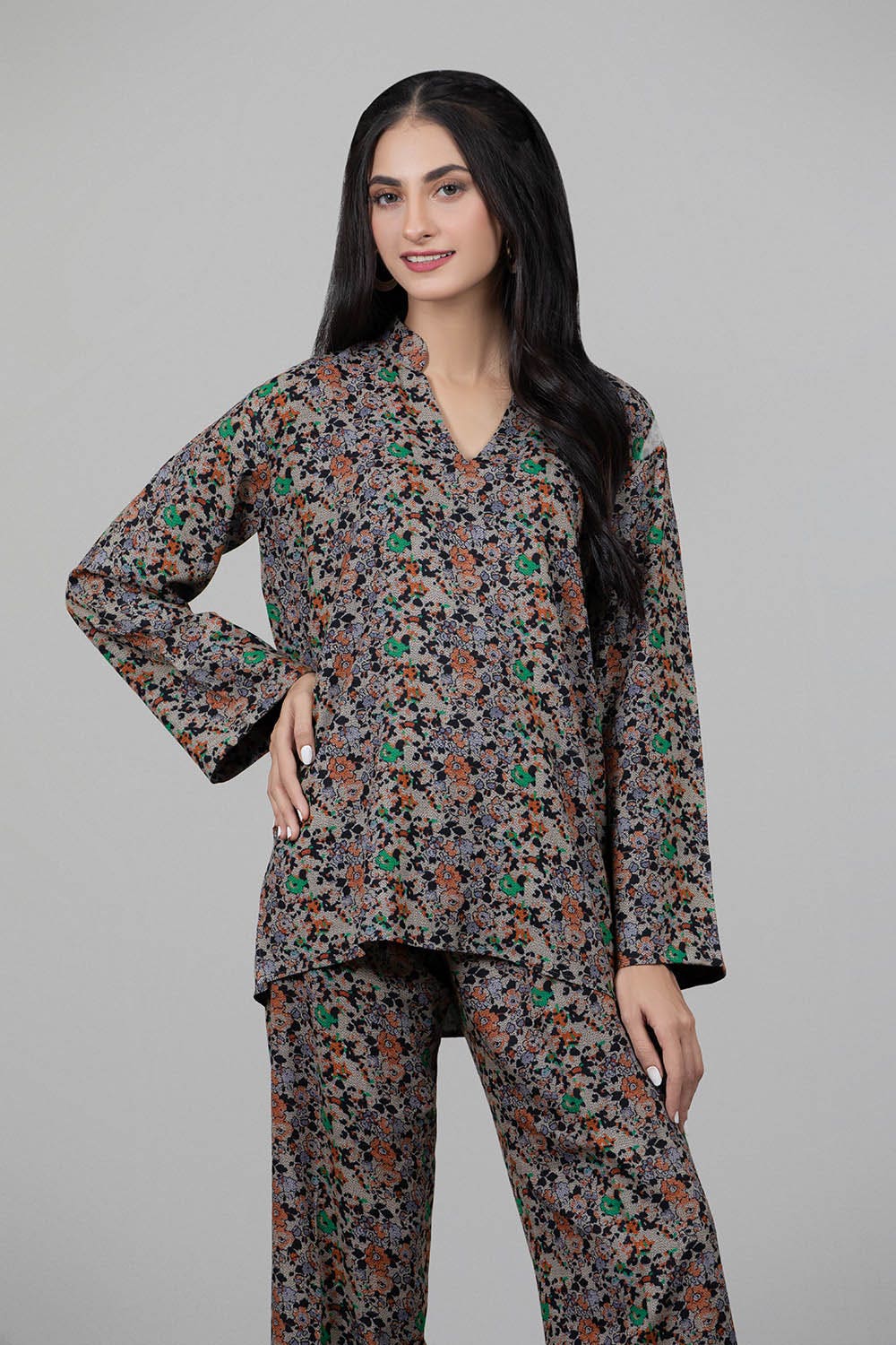 Gul Ahmed 2PC Viscose Stitched Digital Printed Suit WT-22011