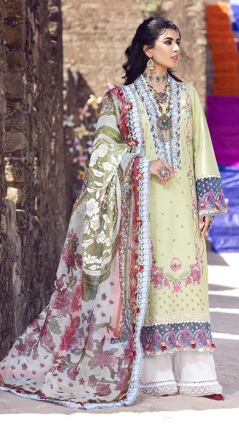 Anaya By Kiran Chaudhry 3 Piece Unstitched Embroidered Lawn Suit - VEL22-05 ZAIRA