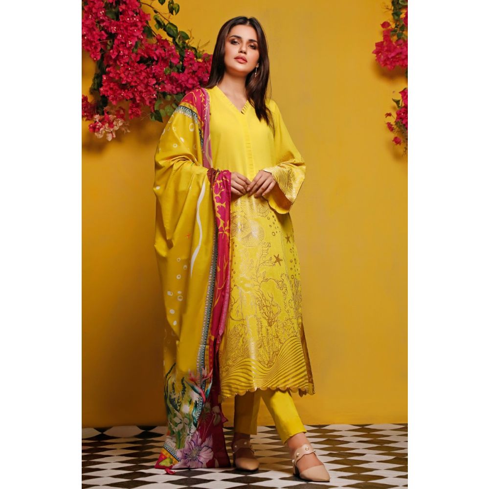 Gul Ahmed Baraan Mid Summer 2020 3 PC Unstitched Digital Printed Suit CL-918