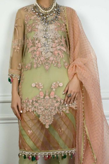 SANA SAFINAZ Muzlin Luxury Collection 3 Piece Unstitched Ladies Lawn Suit M202-005A-CM