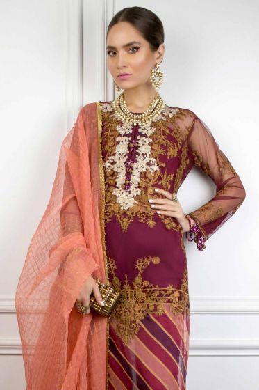 SANA SAFINAZ Muzlin Luxury Collection 3 Piece Unstitched Ladies Lawn Suit M202-005B-CM