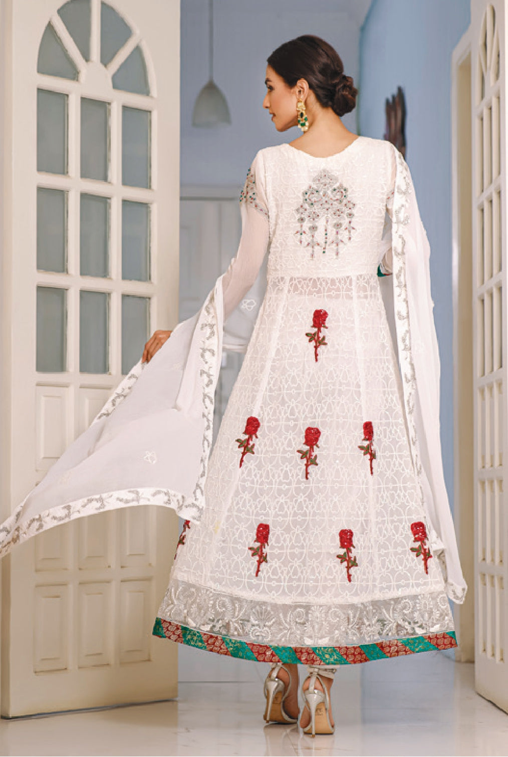 Dhani 3 Piece Unstitched Embroidered chiffon Suit D-10