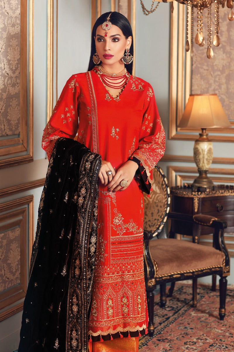 Gul Ahmed Maahru Collection Hand Embroidered 3PC Suit PRW-06